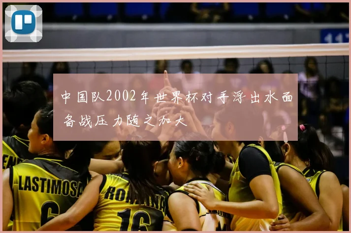 中国队2002年世界杯对手浮出水面 备战压力随之加大